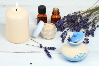 Lavanta spa kompozisyon mavi