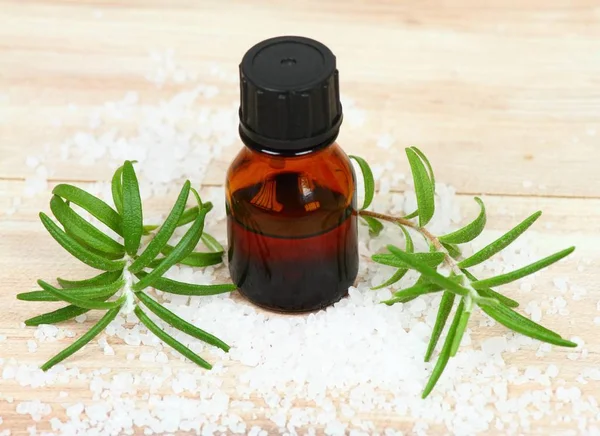 Homemade organic rosemary oil — Stock Photo, Image