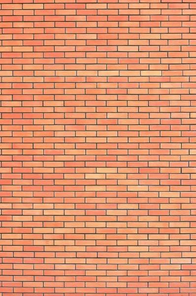 Textura de parede de tijolo bege vermelho, fundo de padrão vertical, grande espaço de cópia de parede de tijolo texturizado detalhado closeup natural tijolos grungy papel de parede — Fotografia de Stock