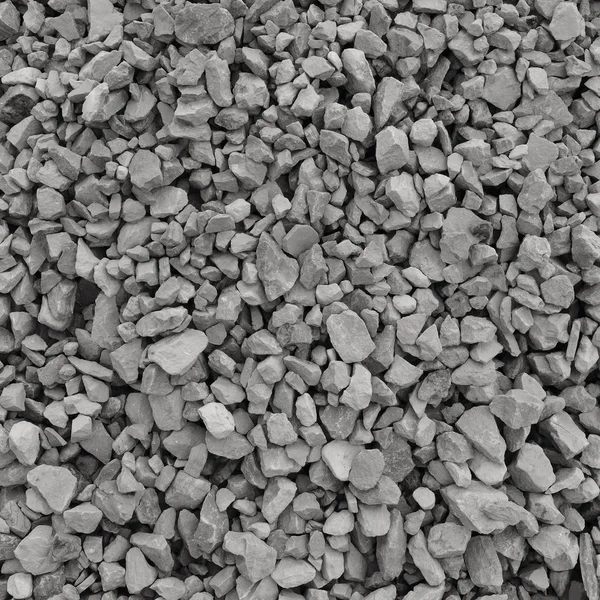 Kamenné pozadí abstraktní šedé a béžové štěrku, drceného šedé kameny a žuly kusů texturu, velké detailní horizontální plastickým vzorem materiál mix rocku hrubá stavba — Stock fotografie