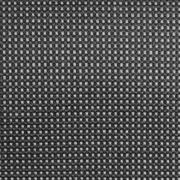 Šedá nylonová textilní textury makro detailní, šedá horizontální vzor detaily, texturou sůl a pepř stylu černé a bílé melange syntetické tkaniny, detailní pozadí — Stock fotografie