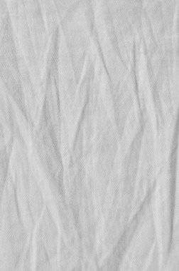 Doğal Bright keten pamuk Chinos kot doku, detaylı Closeup, rustik buruşuk kumaş çuval bezi diyagonal dimi tuval desen arka plan, beyaz gri, dikey yama kopya alanı dokulu