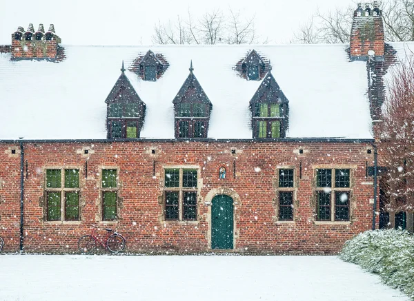 Domy w zabytkowej części miasta Leuven — Zdjęcie stockowe