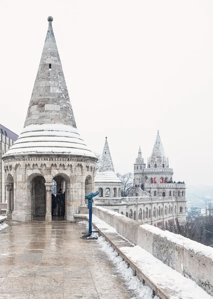 Fishermen Bastion Budapest Winter — Stock Photo, Image