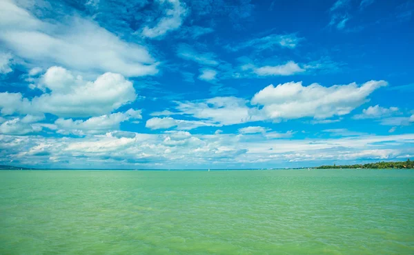 Vista Sobre Lago Balaton Verano —  Fotos de Stock
