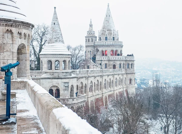 Fischerbastion Budapest Winter — Stockfoto