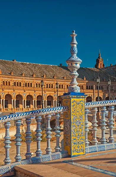 Die Gefliesten Wände Der Plaza Espana Sevilla Spanien — Stockfoto
