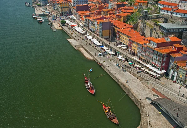 Porto Portugal June 2010 Old Town Cityscape Douro River Traditional — Stockfoto