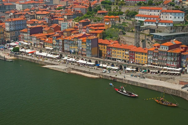 Porto Portugal June 2010 Old Town Cityscape Douro River Traditional — Stockfoto