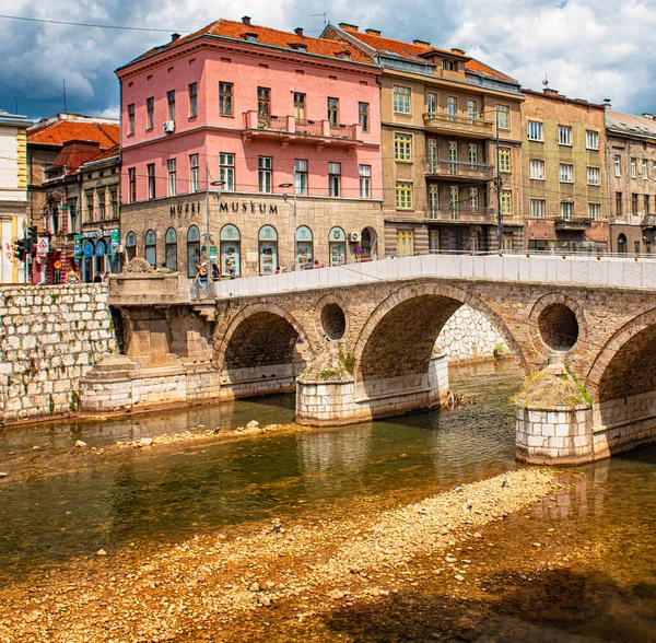 Sarajevo Bosnia Herzegovina August 2019 Houses Old Town Sarajevo — Stock Photo, Image