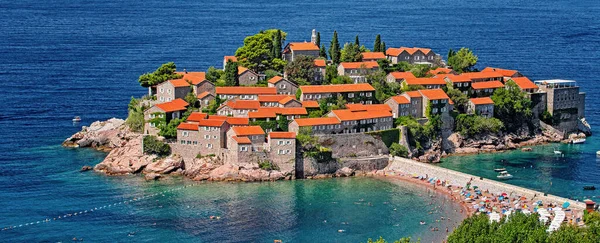 Uitzicht Oude Stad Van Sveti Stefan Montenegro — Stockfoto