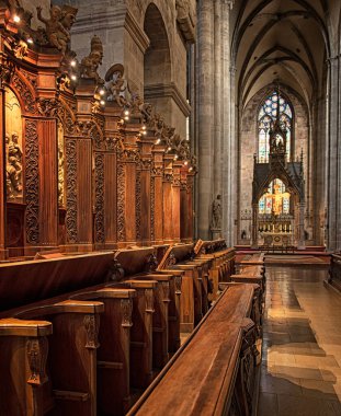 Heiligenkreuz, Avusturya - 12 FEBRUARY, 2020: Heiligenkreuz Manastırı, Avusturya.