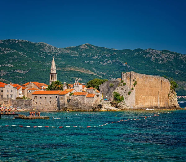 Budva Montenegro Agosto 2019 Vista Del Casco Antiguo Budva Montenegro — Foto de Stock