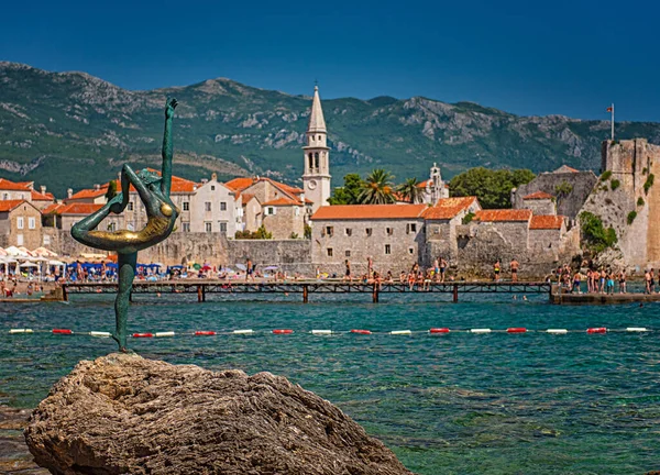 Budva Montenegro Agosto 2019 Vista Del Casco Antiguo Budva Montenegro — Foto de Stock