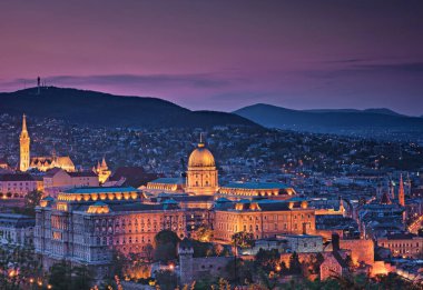 Budapeşte, Macaristan 'daki Budapeşte Kalesi veya Kraliyet Sarayı