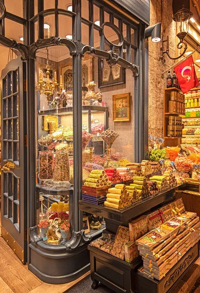 Dulces Las Tiendas Grand Bazaar Estambul Turquía — Foto de Stock