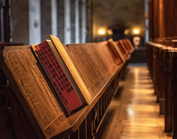 Trevlig Gammal Bibel Cisterciensklostret Heiligenkreuz Kloster — Stockfoto