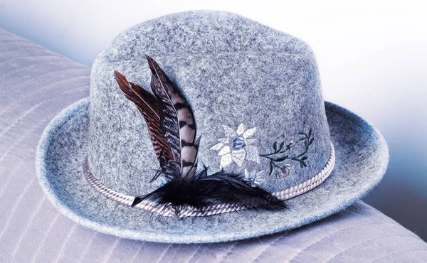 traditional hunting hat with feathers