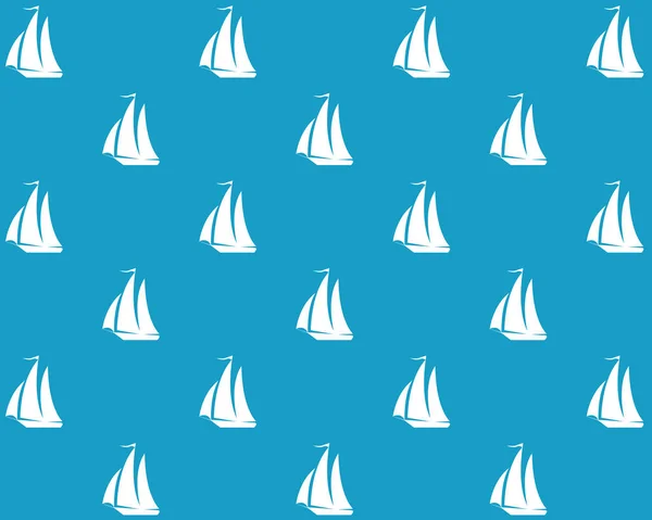 Silhueta branca de um veleiro — Vetor de Stock