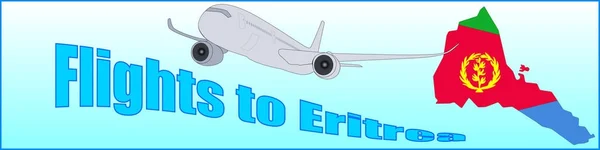Spandoek met het opschrift vluchten naar Eritrea — Stockvector