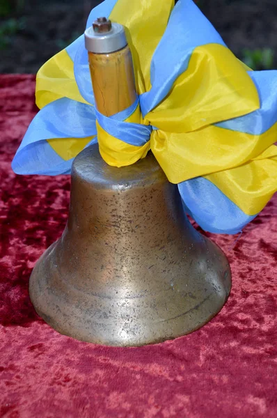 Old school bell bronze — Stock Photo, Image