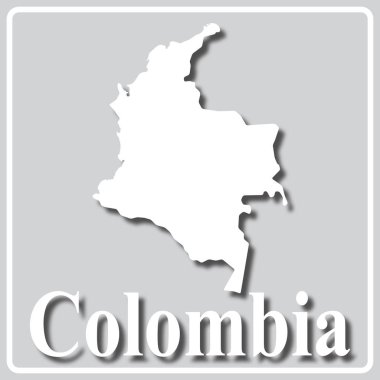 Haritanın beyaz silueti ve Chi yazısıyla gri simge