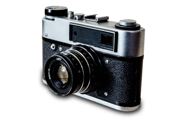 Stara Kamera Filmowa Białym Tle — Zdjęcie stockowe