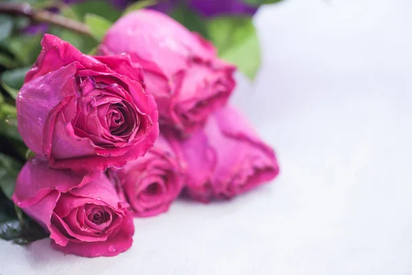 Beautiful bright bouquet of roses — Stock Photo, Image