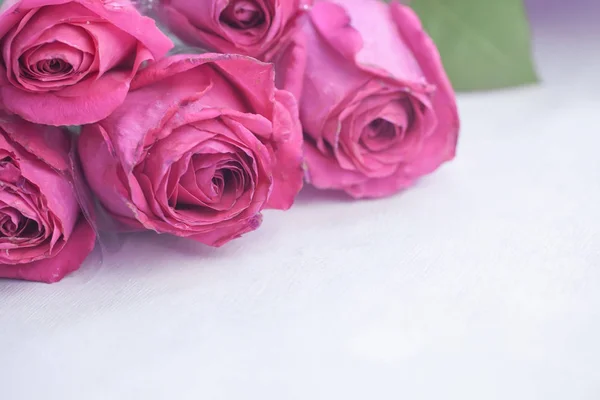 Vackra ljusa bukett rosor — Stockfoto