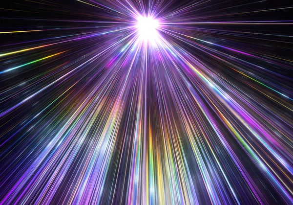 粒子と光と星の爆発 — ストック写真