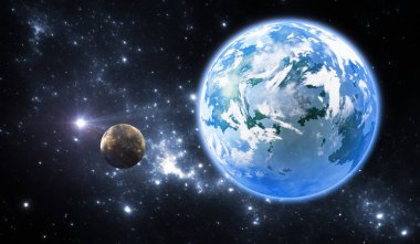 Güneş dışı gezegen veya exoplanet, başka bir dünya benzeri gezegen