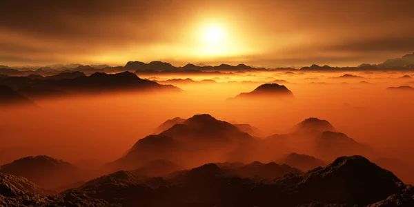 Titan, legnagyobb Hold, a Szaturnusz a hangulat. Felszíni táj Titan. A szénhidrogén-tavak párologtatással. — Stock Fotó