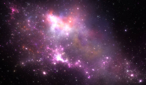 Space nebula, for use with projects on science, research, and education.