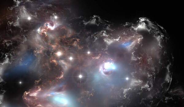 Space nebula, for use with projects on science, research, and education.