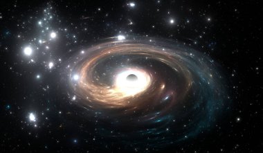 Black hole in deep space clipart