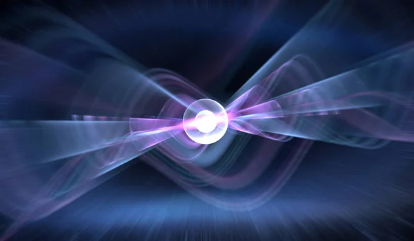 High energy elementary particle. Synchronous energetic spectrum — Stock Photo, Image