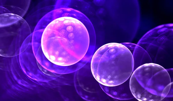 Szintetikus sejtek háttér, 3D illusztráció — Stock Fotó