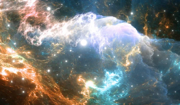 Nebulosa spaziale incandescente. Dettaglio — Foto Stock