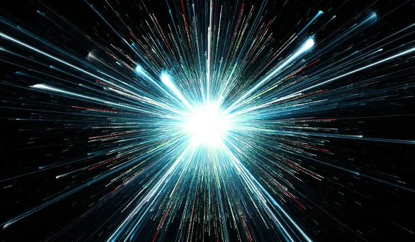Zářící světla, exploze částic — Stock fotografie