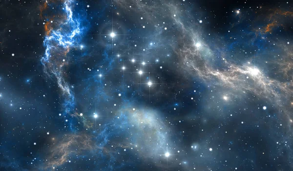 Nebulosa espacial, para uso con proyectos de ciencia, investigación y educación . — Foto de Stock