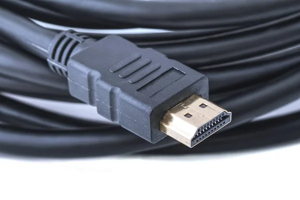 Kabel HDMI untuk setiap HDTV, sistem home theater, konsol permainan video, atau pemutar Blu-ray — Stok Foto