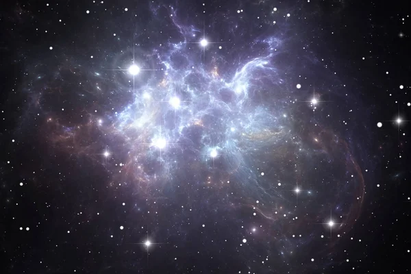 Космическая туманность, для использования в проектах по науке, исследованиям и образованию. 3d иллюстрация — стоковое фото