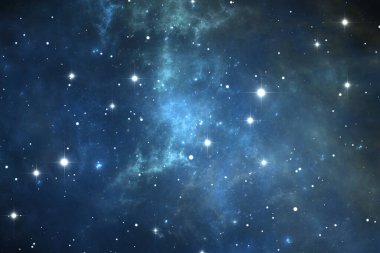 Nebula ve yıldızlarla gece gökyüzü arkaplanı