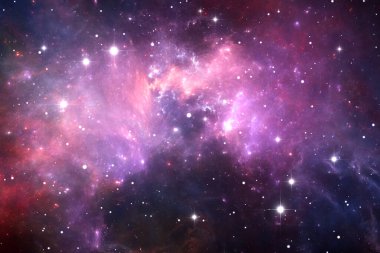 Nebula ve yıldızlarla gece gökyüzü arkaplanı