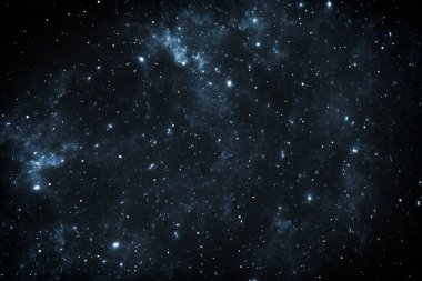 Night sky space background with nebula and stars clipart