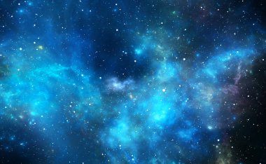 Nebula ve yıldızlı alan arkaplanı