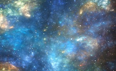 Nebula ve yıldızlı alan arkaplanı