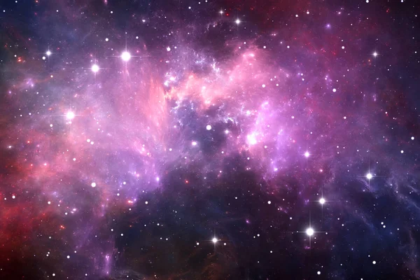 Фон ночного неба с туманностью и звездами — стоковое фото