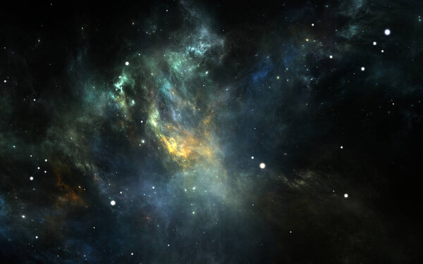 Night sky space background with nebula and stars