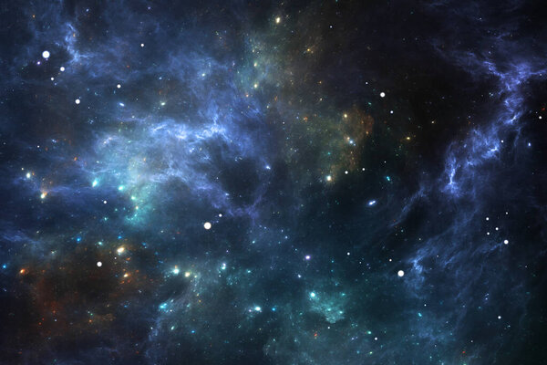 Space background with nebula and stars